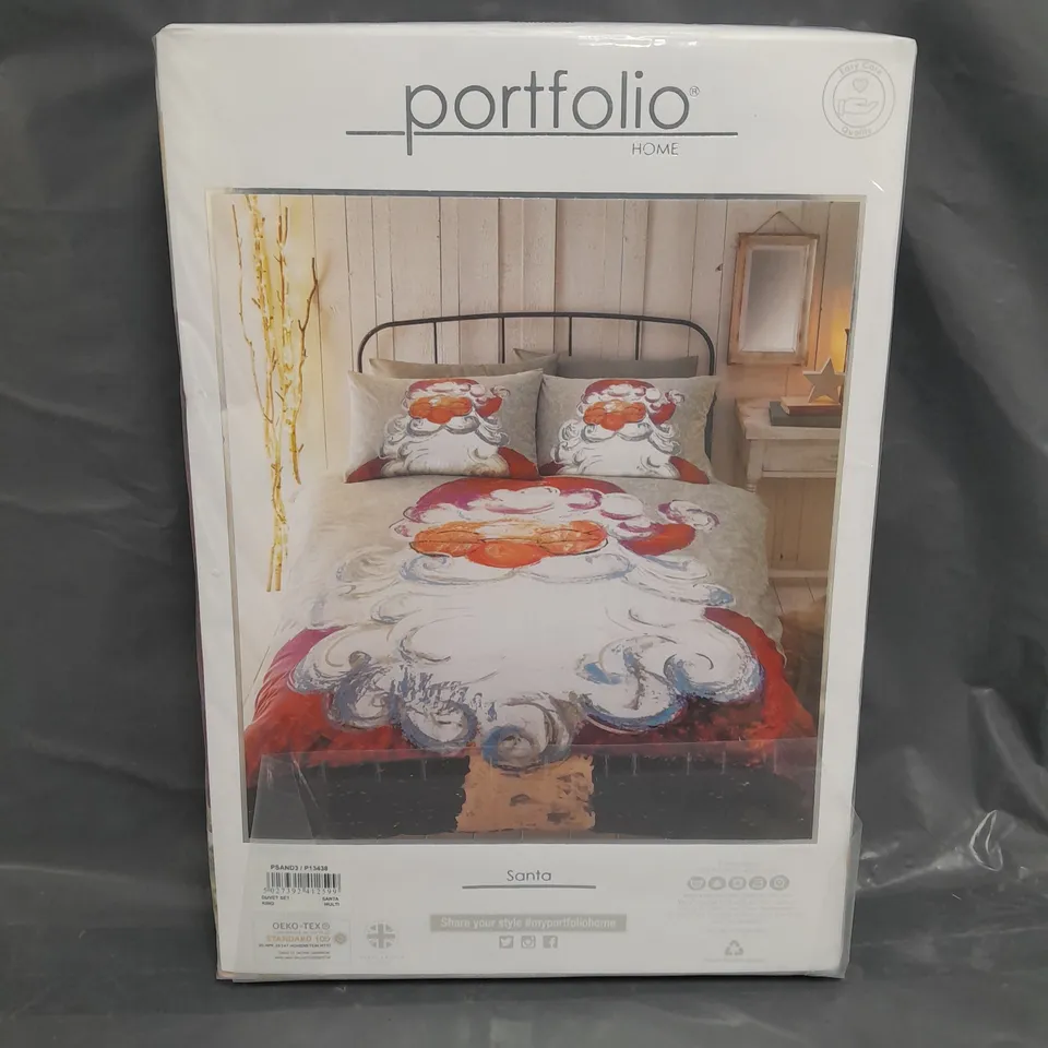 SEALED PORTFOLIO SANTA DUVET SET - KING 