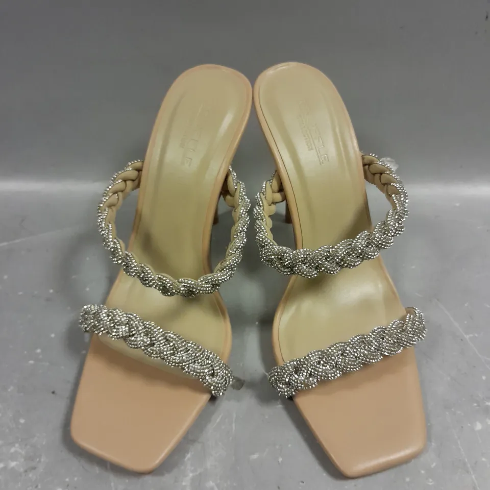 PAIR OF TRUFFLE COLLECTION OPEN TOE HIGH HEEL SHOES - 5