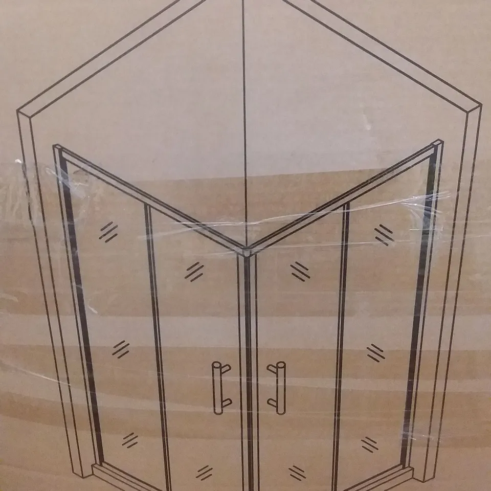 ELEGANT CORNER ENTRY DOUBLE SLIDING SHOWER ENCLOSURE 