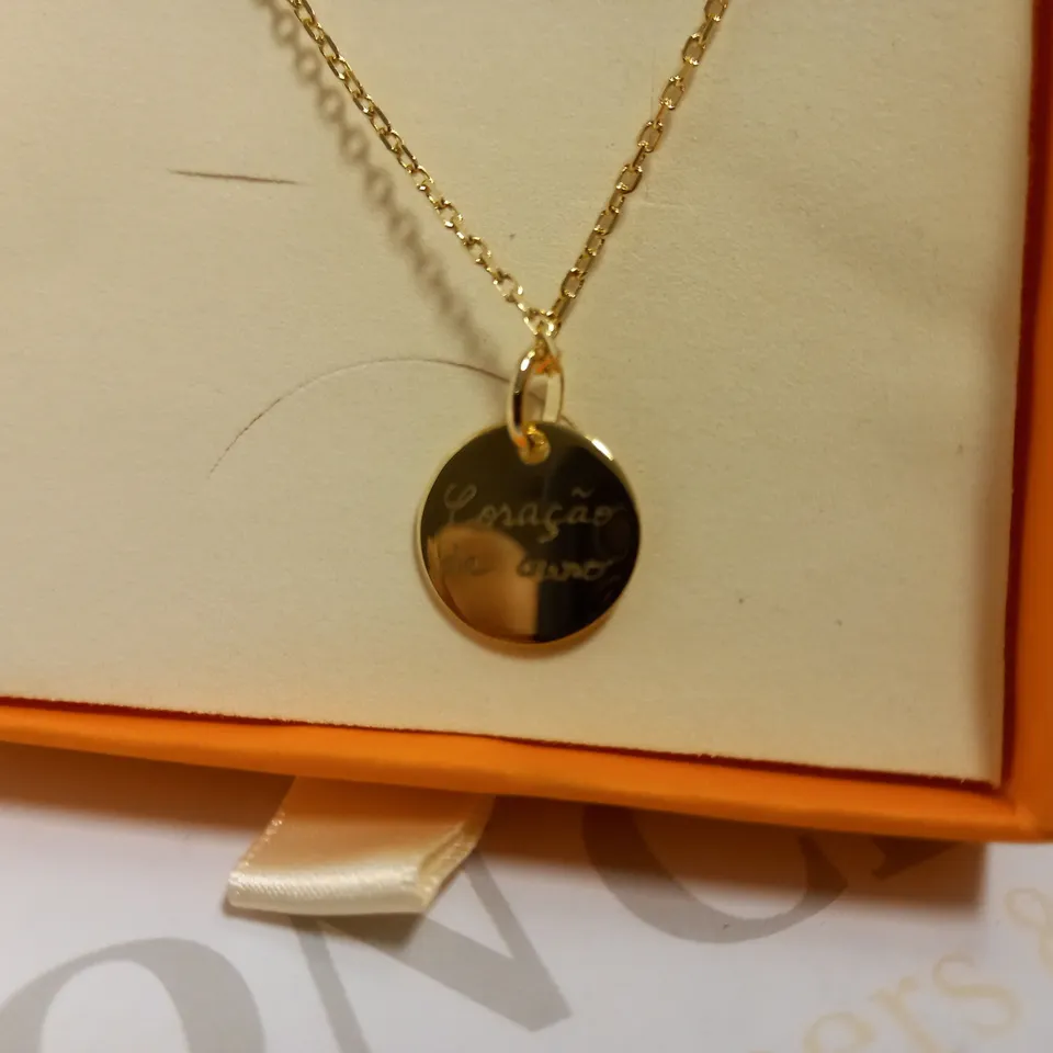 MERCI MAMAM GOLD EFFECT CHAIN NECKLACE WITH PERSONALISED PENDANT 