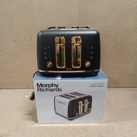 BOXED MORPHY RICHARDS 4-SLICE TOASTER - ACCENTS BLACK