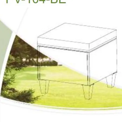 BOXED GARDEN PATIO RATTAN FOOTSTOOL