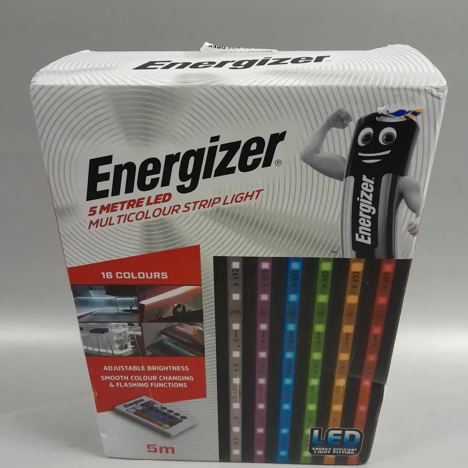 BOXED ENERGIZER 5 METRE LED MULTICOLOUR STRIP LIGHT 