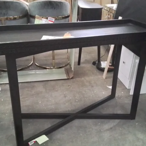 CASSILYN 110CM SOLID WOOD CONSOLE TABLE BLACK