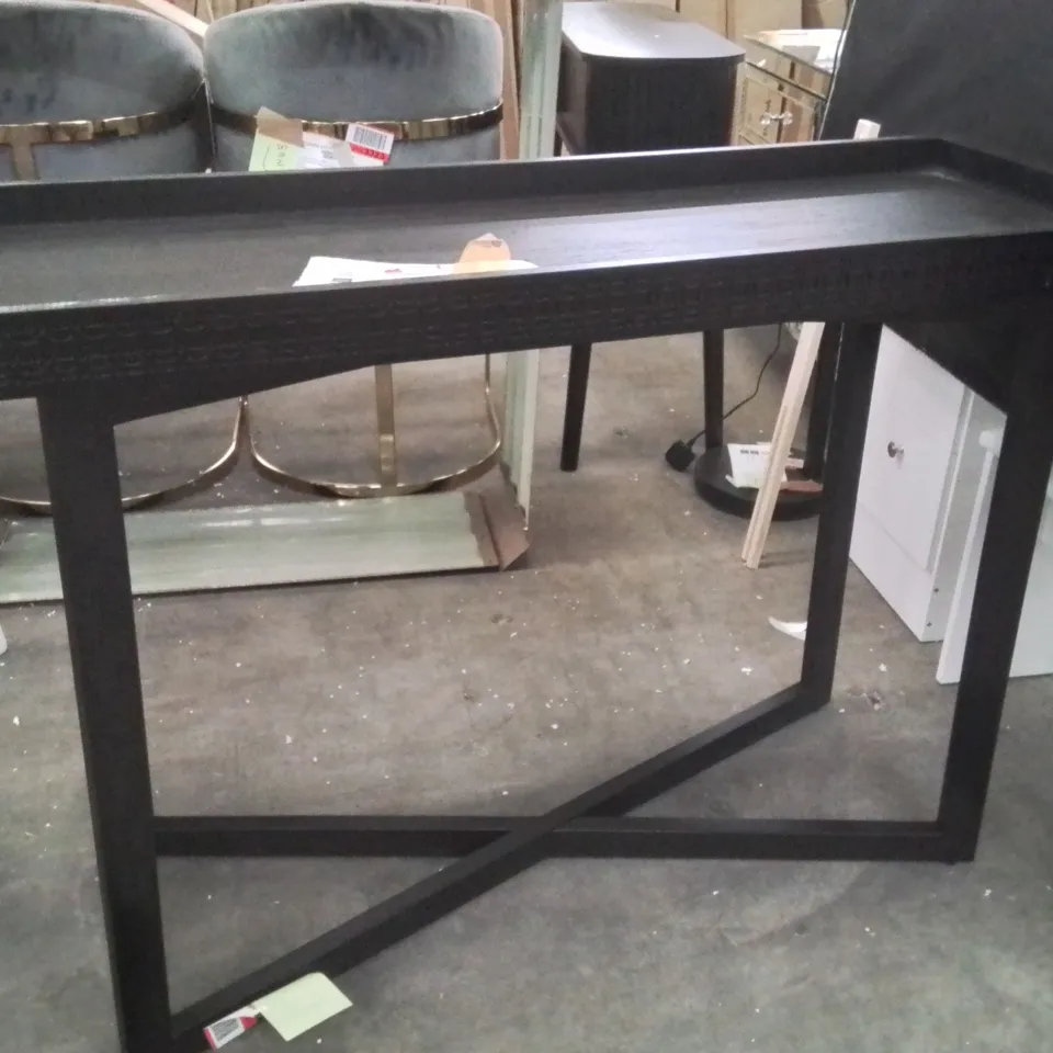 CASSILYN 110CM SOLID WOOD CONSOLE TABLE BLACK