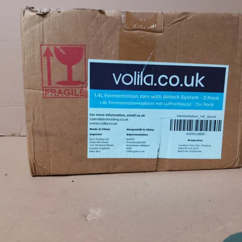 VOLILA FERMENTATION JARS WITH AIRLOCK SYSTEM – 1.4L, 2 PACK