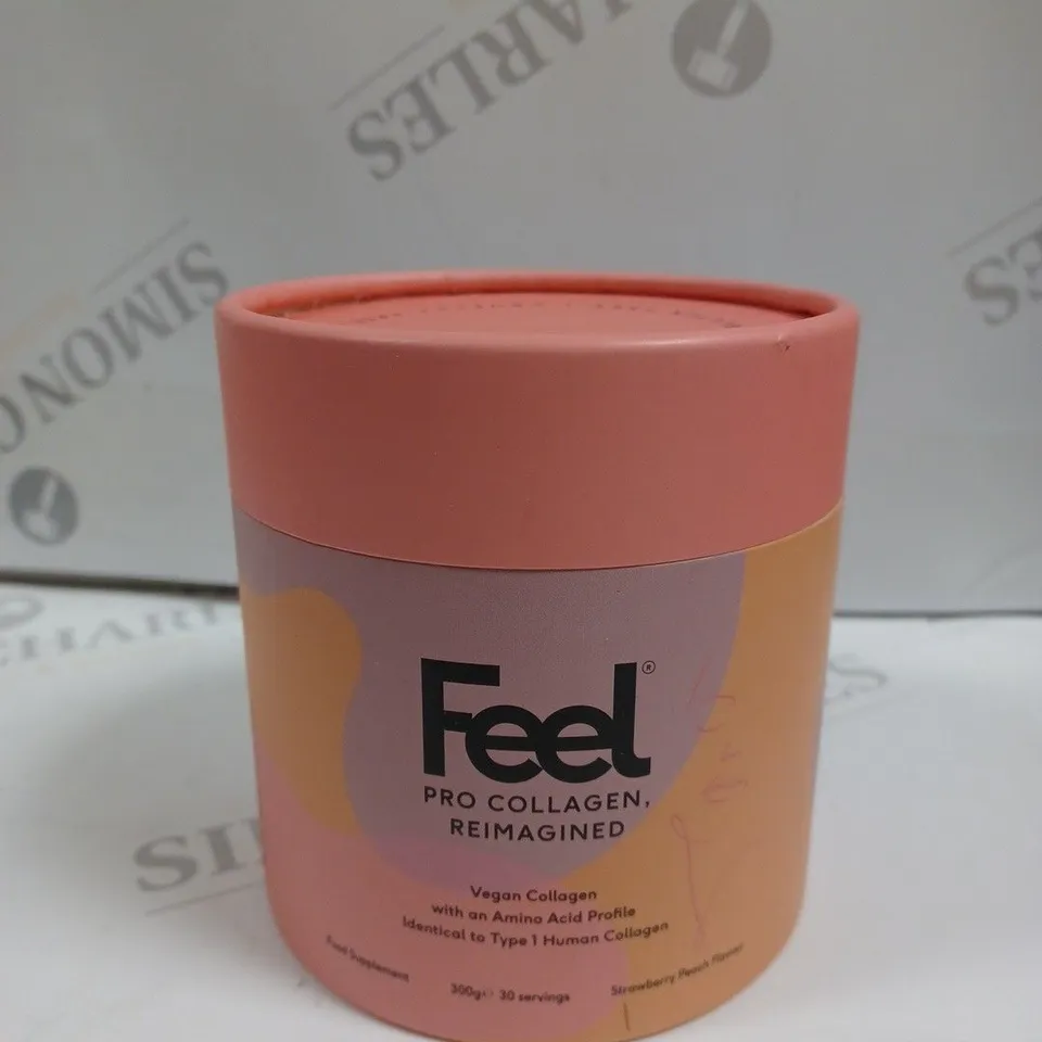 SEALED FEEL PRO COLLAGEN VEGAN COLLAGEN - 300G STRAWBERRY PEACH FLAVOUR 