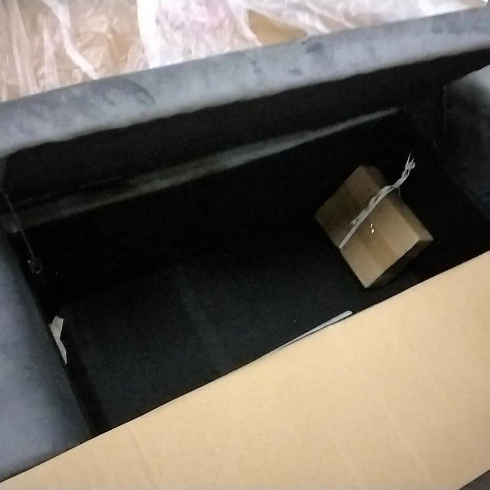 BOXED HIGHGROVE GREY STORAGE STOOL