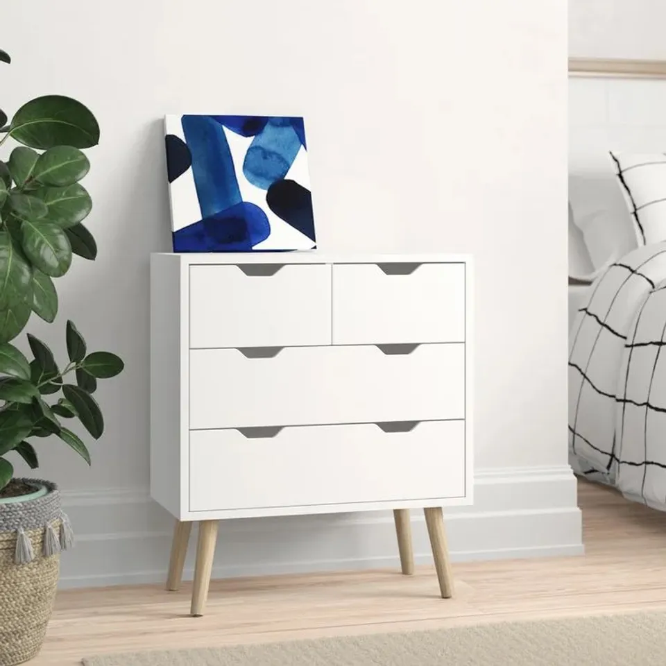 BOXED NEYMAR 4-DRAWER CHEST OF DRAWERS (1 BOX)
