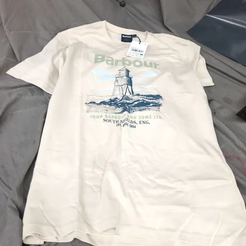Barbour Harbourside Graphic T-Shirt – Oatmeal, Size L