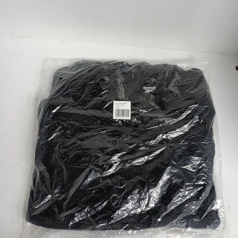 BAGGED REEBOK DOUBLE MONKEY FLEECE JACKET, DEEP BLACK - LARGE