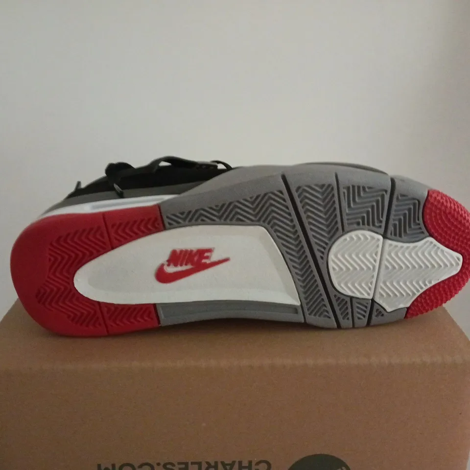 NIKE AIR BLACK/GREY/RED TRAINERS UK 8.5