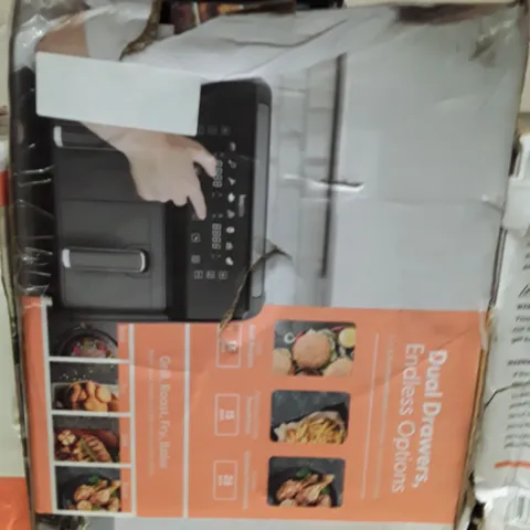 BOXED KEPLIN AIR FRYER WITH DUAL COOKING ZONES BLACK COLOUR