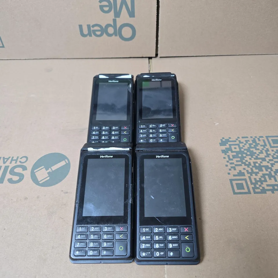 4 X VERIFONE CARD READERS UNBOXED