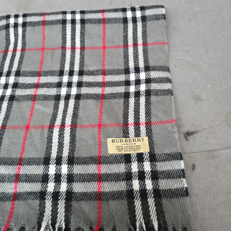BURBERRY CHECK SCARF – 100% LAMBSWOOL