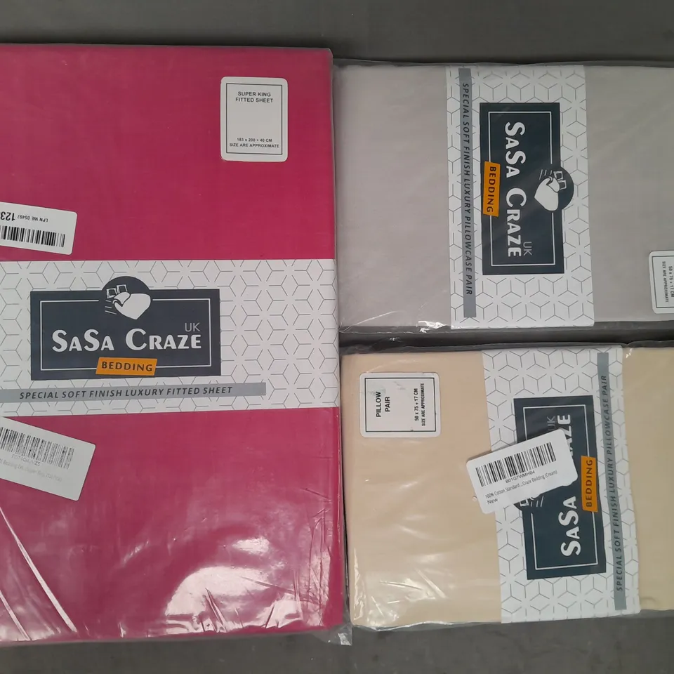 BOX OF APPROXIMATELY 15 ASSORTED SASA CRAZE BEDDING ITEMS IN VARIOUS STYLES AND COLOURS