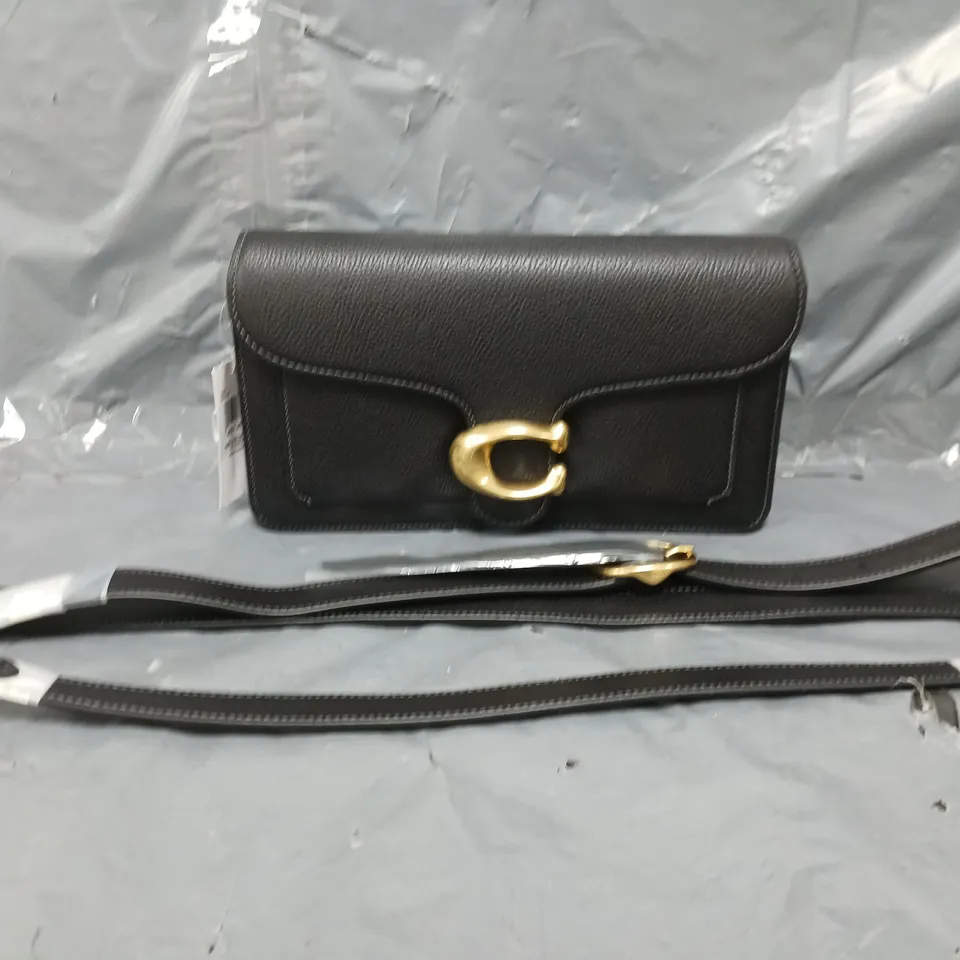 COACH TABBY 26 REFRESH POLISHED PEBBLE LEATHER SHOULDER BAG - BLACK