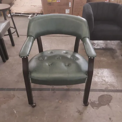 BLANKENSHIP 34CM H TUFTED POLYESTER BLEND UPHOLSTERED WINGBACK ARMCHAIR