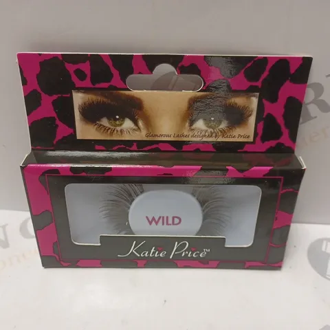 BOX OF APPROXIMATELY 24 PACKS OF KATIE PRICE GLAMOROUS DESIGN LASHES WILD, FIERCE AND TAME