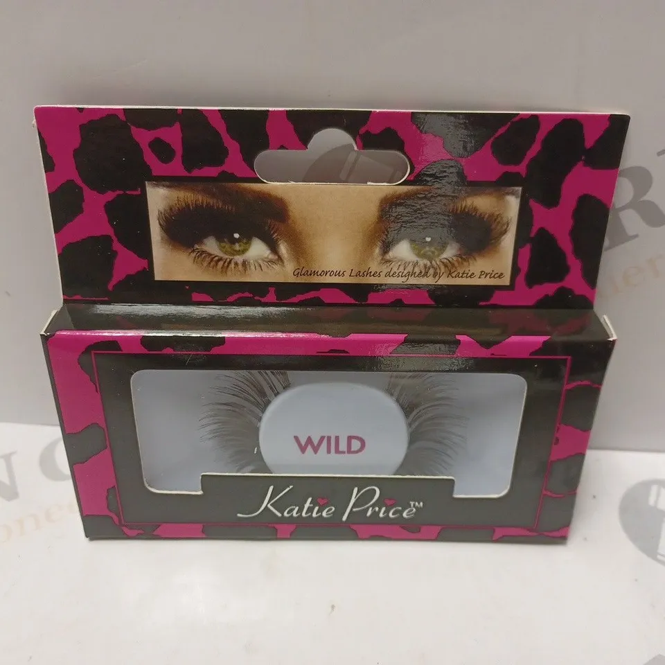 BOX OF APPROXIMATELY 24 PACKS OF KATIE PRICE GLAMOROUS DESIGN LASHES WILD, FIERCE AND TAME