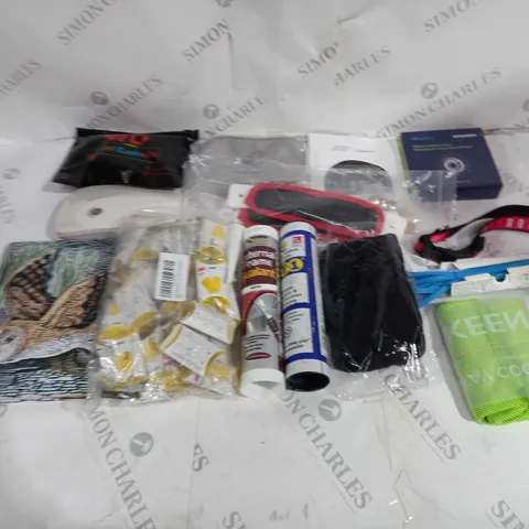 APPROXIMATELY 10 ASSORTED HOUSEHOLD GOODS TO INCLUDE EXTERNAL FRAME SEALMENT, WICKED CUSHION, AND AFTERSHOK OPEN COM ETC.