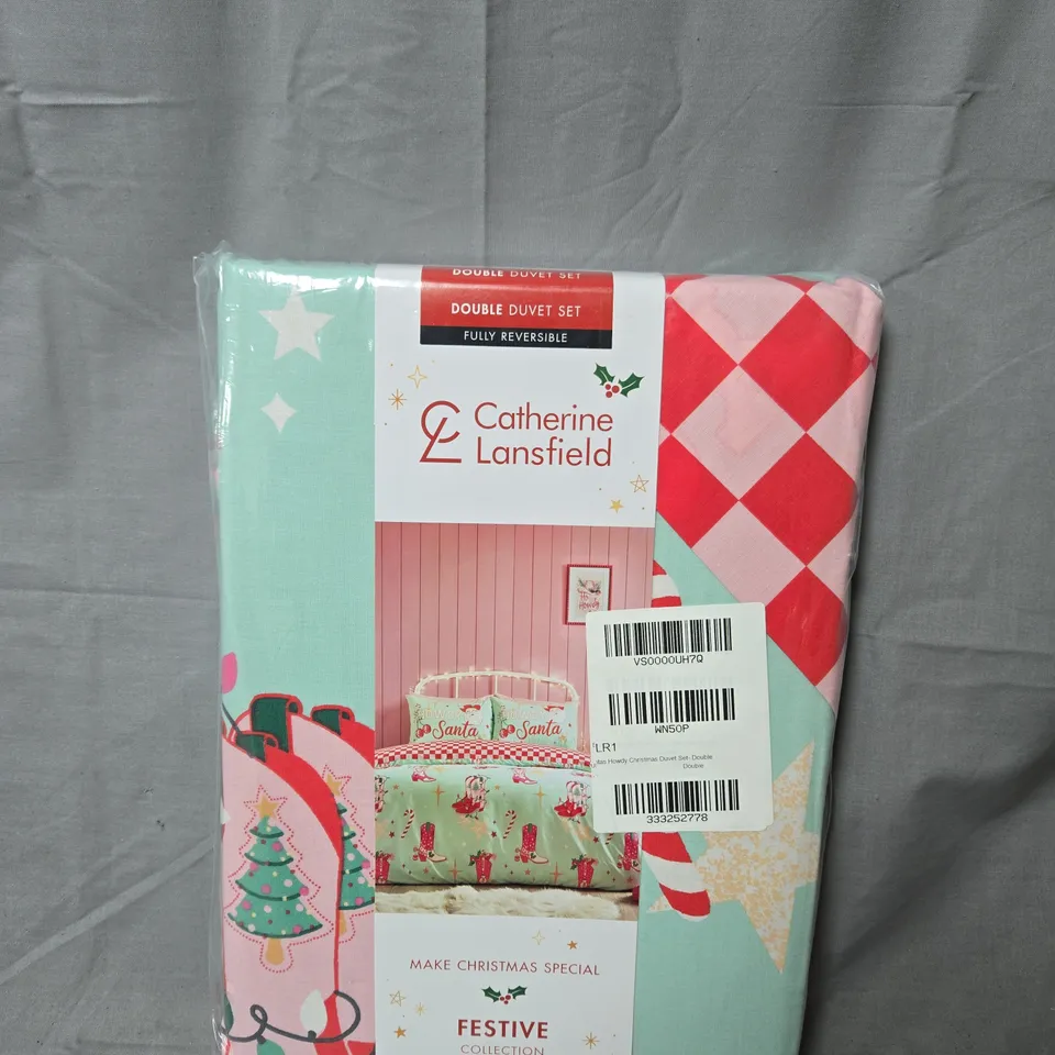 CATHERINE LANSFORD SANTAS HOWDY CHRISTMAS DUVET SET