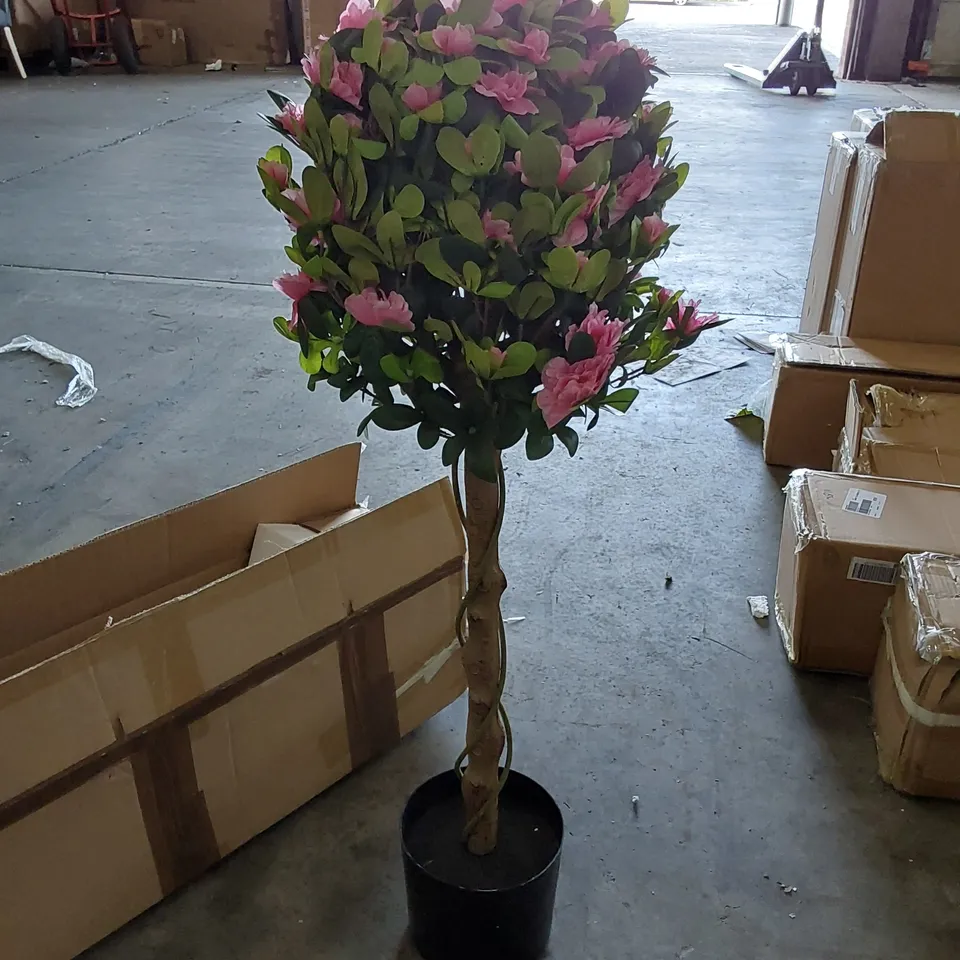 SMALL FAKE PLANT GREEN AND PINK