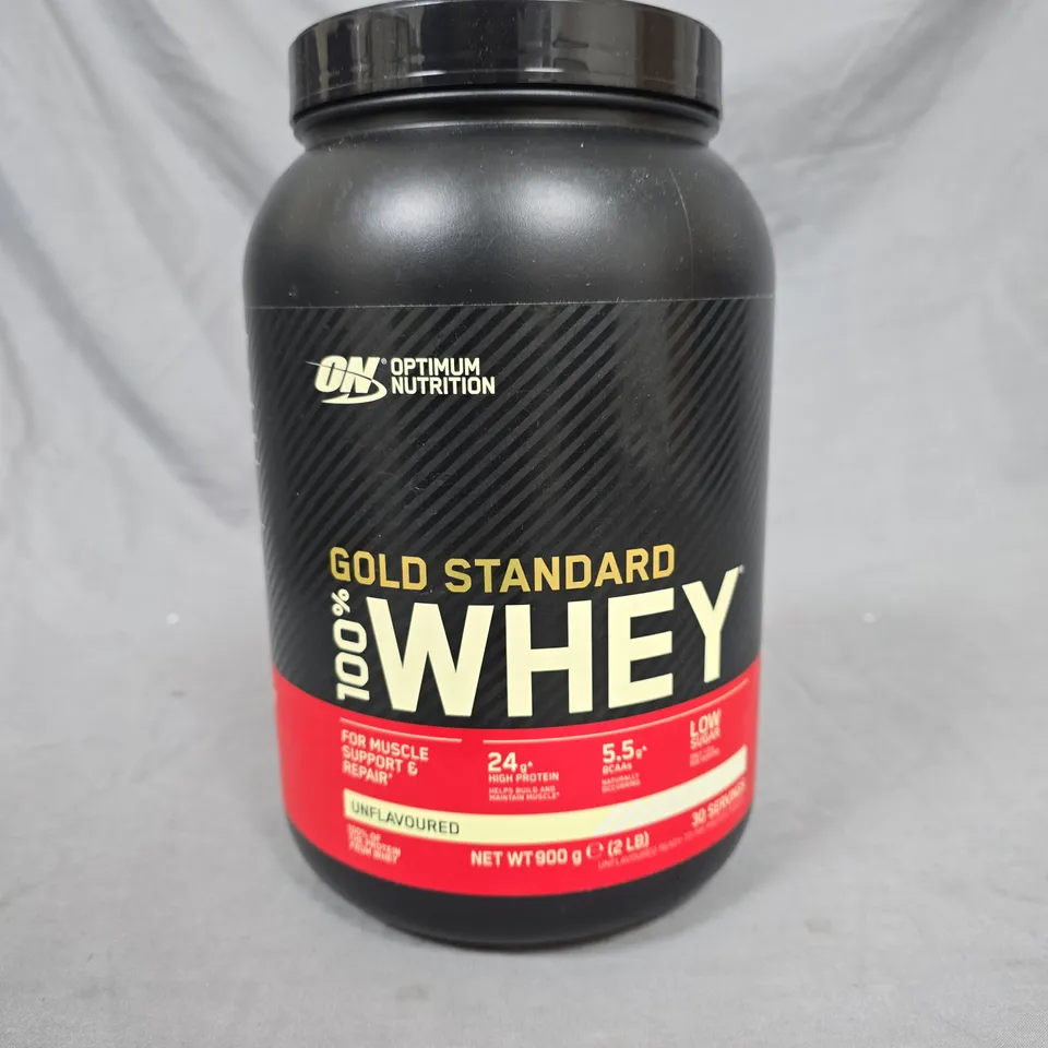 OPTINUM NUTRITION GOLD STANDARD 100% WHEY - 900G UNFLAVOURED