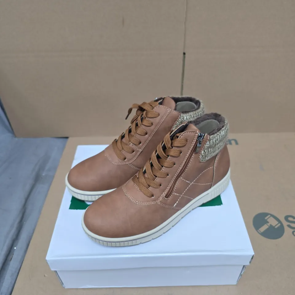 NATRELLE GISELLE B2904 WOMEN'S TAN ANKLE BOOTS – SIZE UK 6 