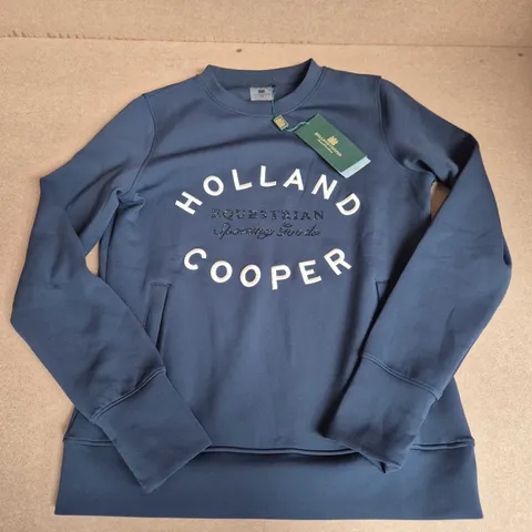 HOLLAND COOPER CRYSTAL CREW NECK SWEAT IN INK NAVY - XS