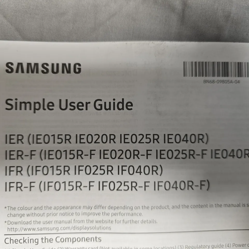 SAMSUNG COLOR DISPLAY UNIT LH015IFRCLS/EN - COLLECTION ONLY