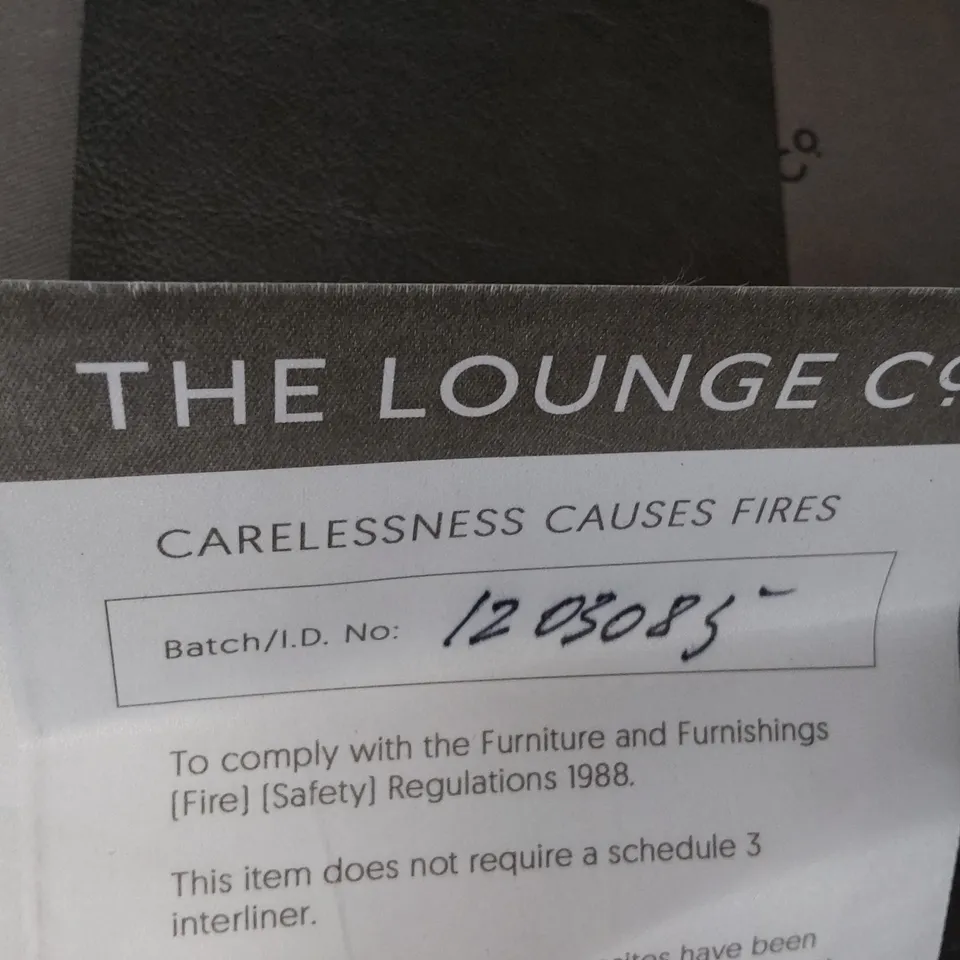 QUALITY BRITISH MADE LOUNGE Co THREE SEATER SOFA CHARCOAL LEATHER 