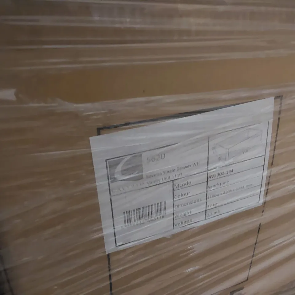 PALLET CONTAINING APPROXIMATELY 4x BRAND NEW SAVENA SINGLE DRAWER VANITY BASE UNITS