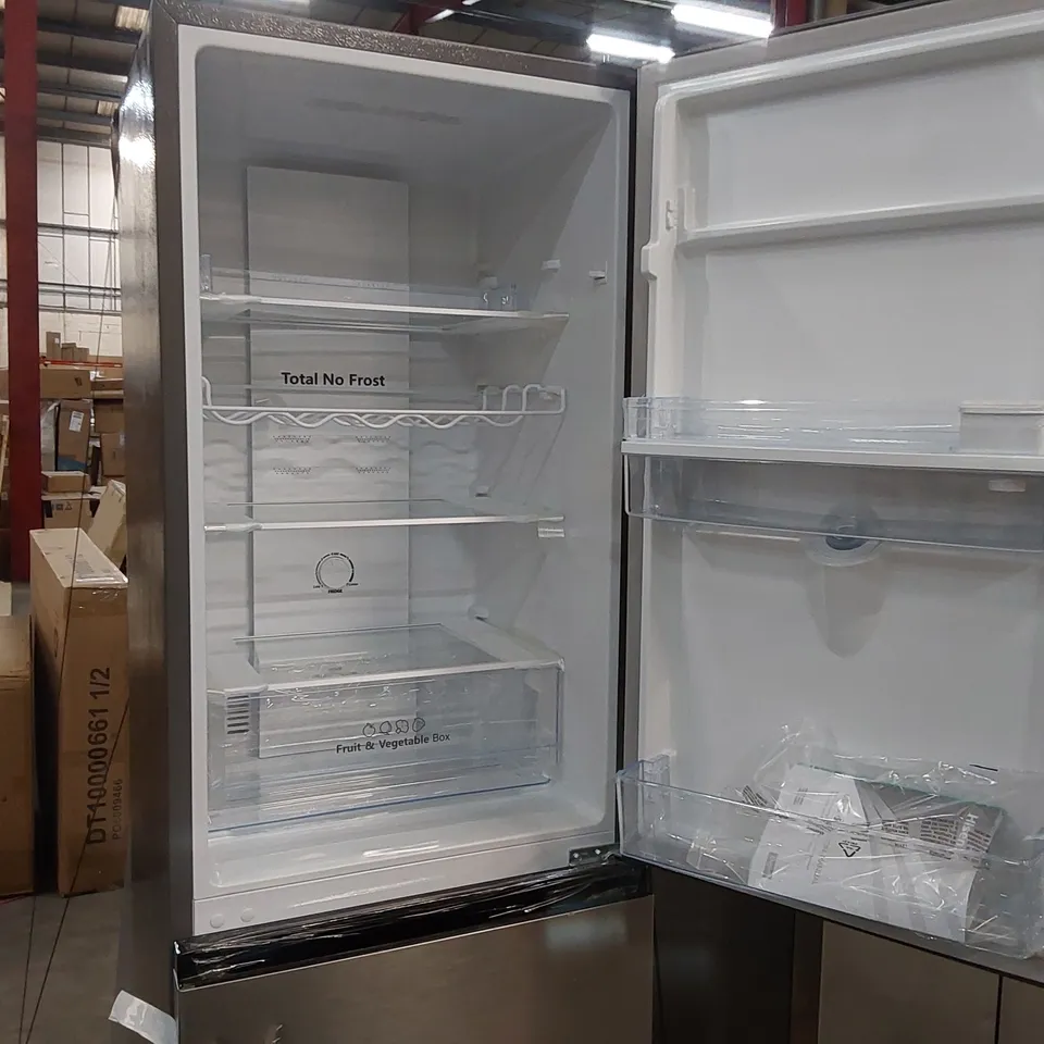 HISENSE RB327N4WC1 155CM FREESTANDING 50/50 FRIDGE FREEZER IN SILVER - UNPROCESSED RAW RETURN