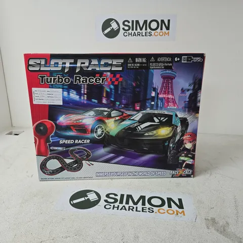 SLOT RACE TURBO RACER BOXED TOY CAR RACING SET