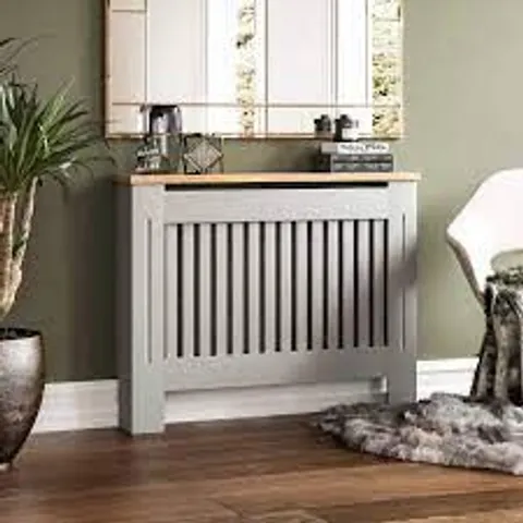 BOXED BEACONSFIELD MEDIUM SIZED RADIATOR COVER - GREY/OAK