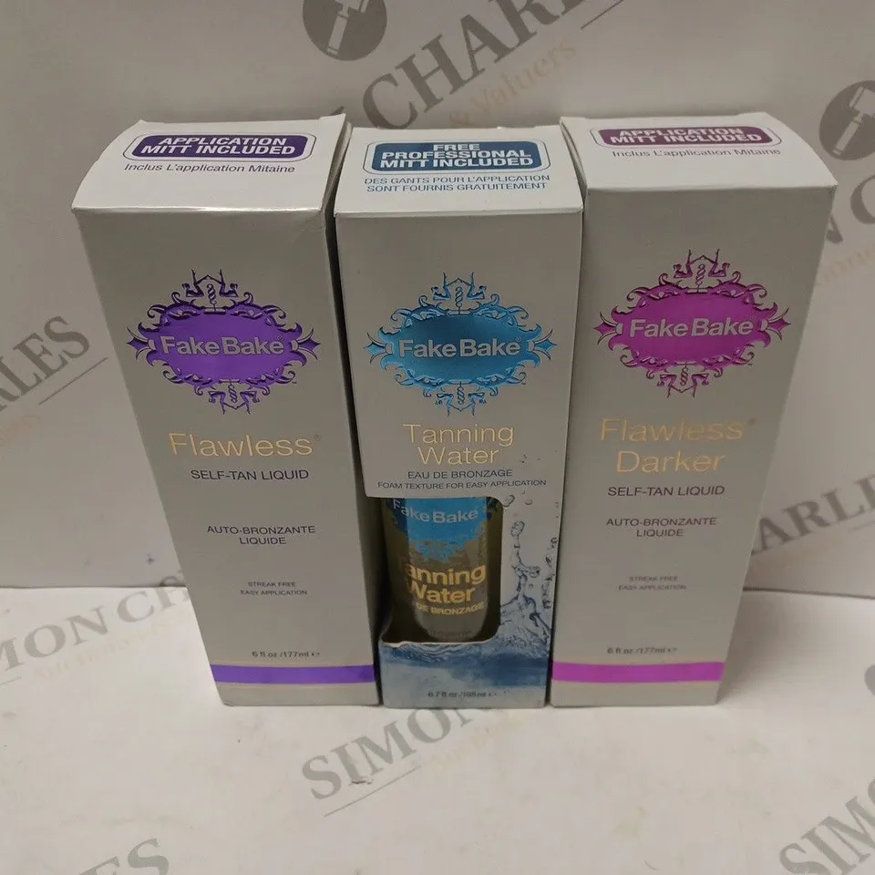 BOX OF APPROXIMATELY 15 BOTTLES OF FAKEBAKE TANNING LIQUID 