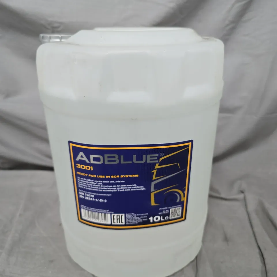 ADBLUE 10L DIESEL EXHAUST FLUID FOR SCR SYSTEMS