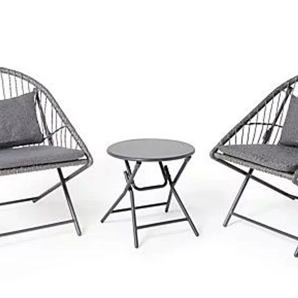 INNOVATORS COLLAPSIBLE 3 PIECE HOLLY BISTRO SET TAUPE