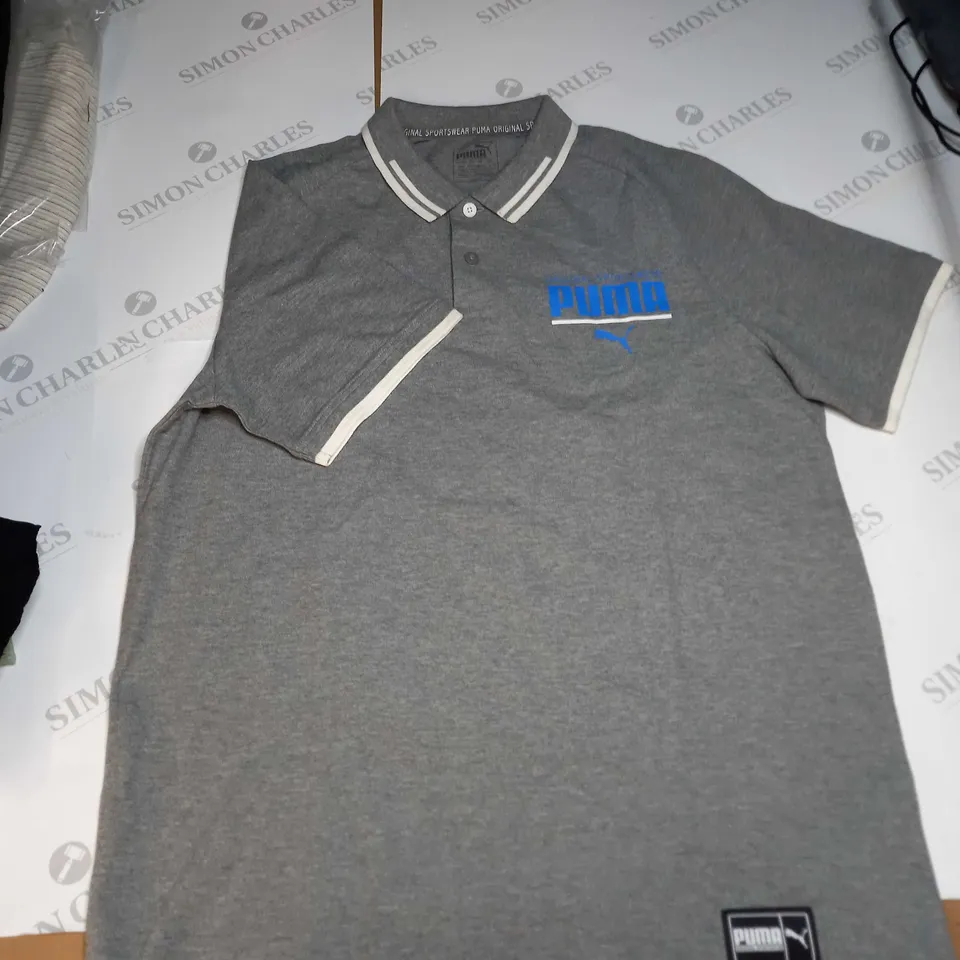PUMA SPORTS POLO GREY - SIZE MEDIUM 