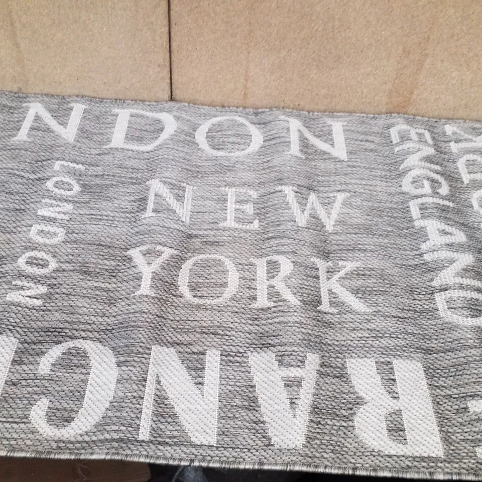 BRAND NEW PACO HOME COUNTRY 675 AREA RUG IN GREY (80X200CM)