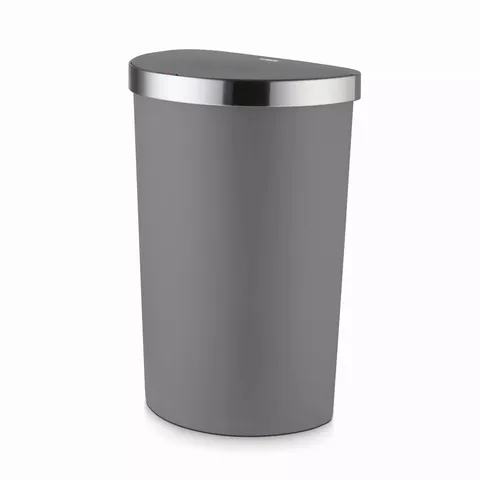 BOXED 50 LITRE MOTION SENSOR RECYCLING BIN - GREY (1 BOX)