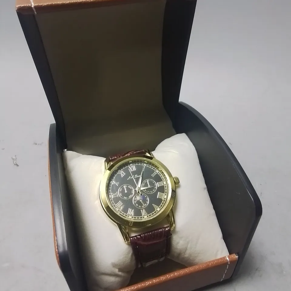 LA BANUS LADIES WATCH WITH LEATHER STRAP IN GIFT BOX