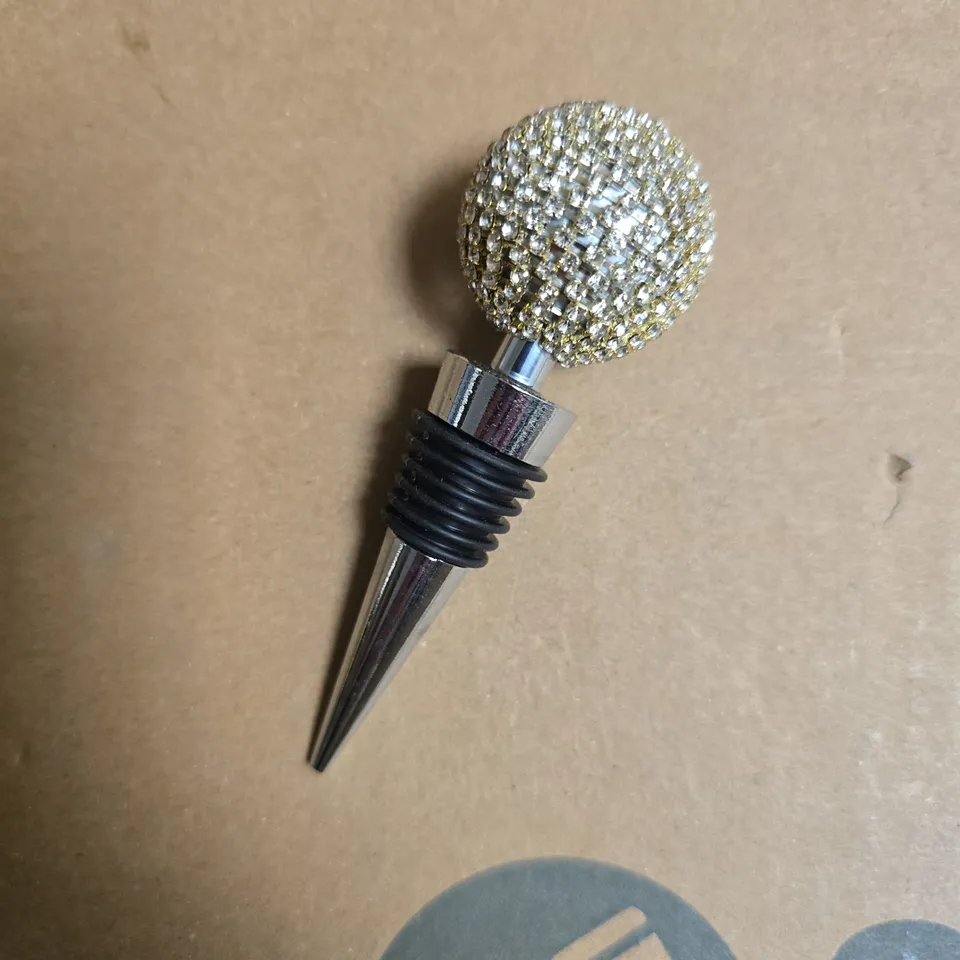 SET OF 10 SILVER TONE BOTTLE STOPPERS