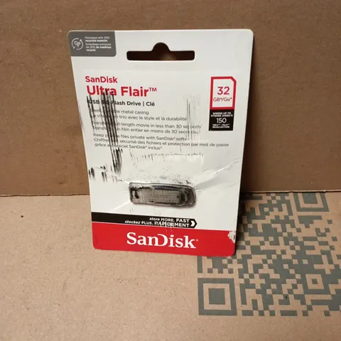 SANDISK ULTRA FLAIR USB 3.0 FLASH DRIVE – 32GB