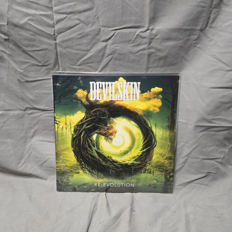 DEVILSKIN – RE-EVOLUTION VINYL LP (TRANSPARENT DARK GREEN)
