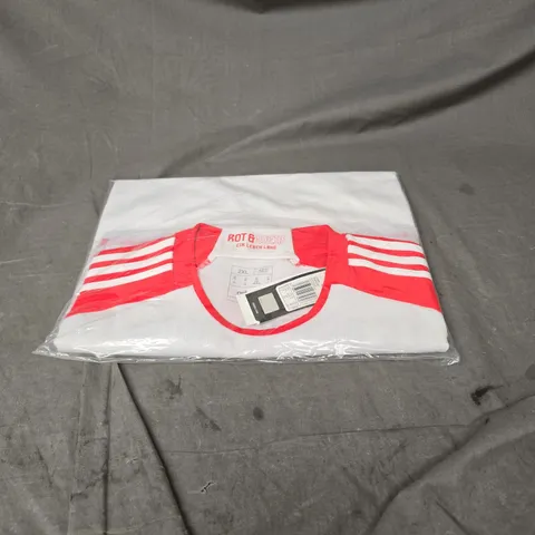 ADIDAS FC BAYERN 23/24 HOME JERSEY IN WHITE/RED SIZE 2XL