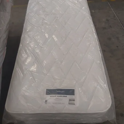 QUALITY BAGGED SILENTNIGHT 90cm SINGLE MIRACOIL DOUBLE SIDED MATTRESS