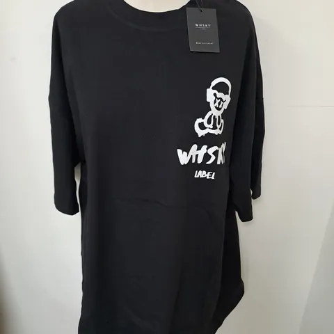 WHISKY LABEL BLACK T-SHIRT - XL