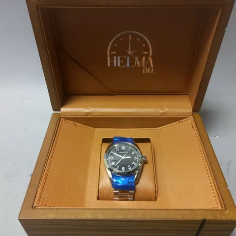 MENS HELMHA DH WATCH –  STAINLESS STEEL STRAP – 3ATM WATER RESISTANT – LUXURY GIFT BOX 